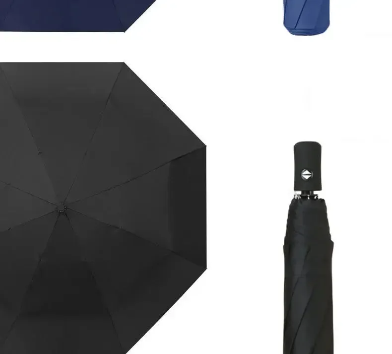 ☀️☔ Automatic UV Umbrella – Three-Fold, Windproof & Sun/Rain Protection with Custom Logo Printing! 🌦️✨