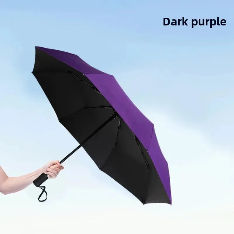 ☀️☔ Automatic UV Umbrella – Three-Fold, Windproof & Sun/Rain Protection with Custom Logo Printing! 🌦️✨
