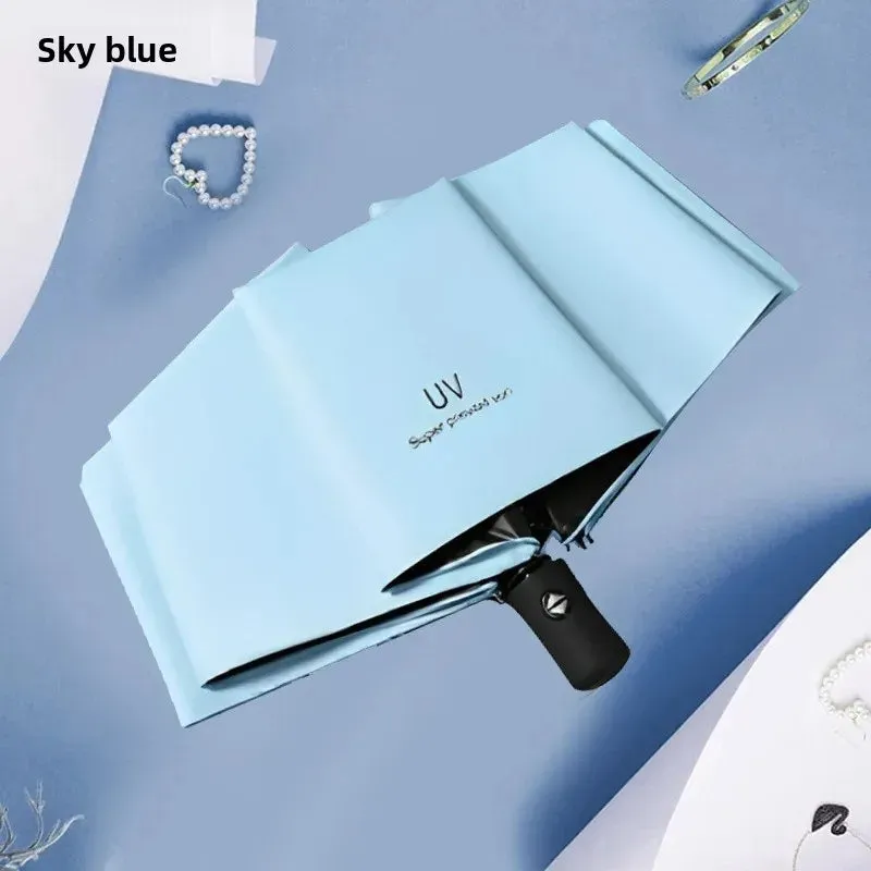 ☀️☔ Automatic UV Umbrella – Three-Fold, Windproof & Sun/Rain Protection with Custom Logo Printing! 🌦️✨