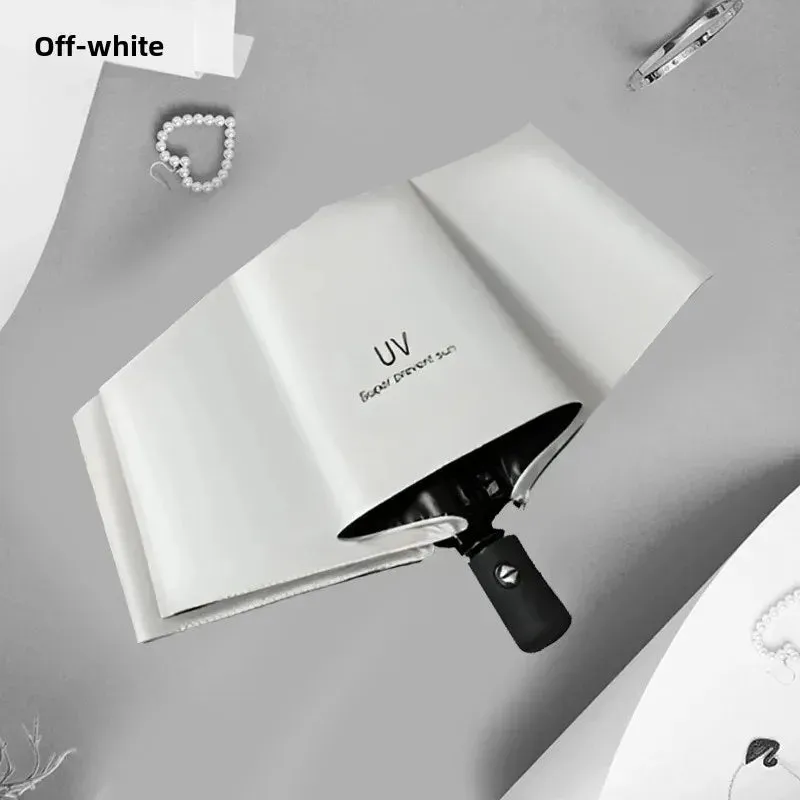 ☀️☔ Automatic UV Umbrella – Three-Fold, Windproof & Sun/Rain Protection with Custom Logo Printing! 🌦️✨
