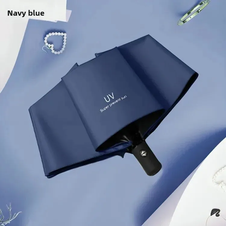 ☀️☔ Automatic UV Umbrella – Three-Fold, Windproof & Sun/Rain Protection with Custom Logo Printing! 🌦️✨