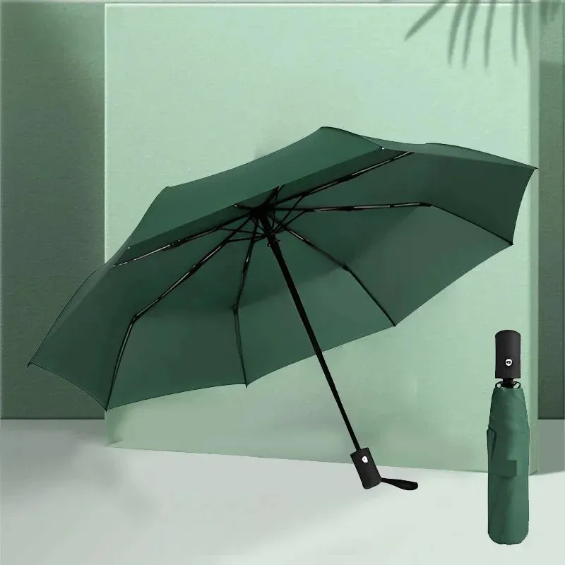 ☀️☔ Automatic UV Umbrella – Three-Fold, Windproof & Sun/Rain Protection with Custom Logo Printing! 🌦️✨