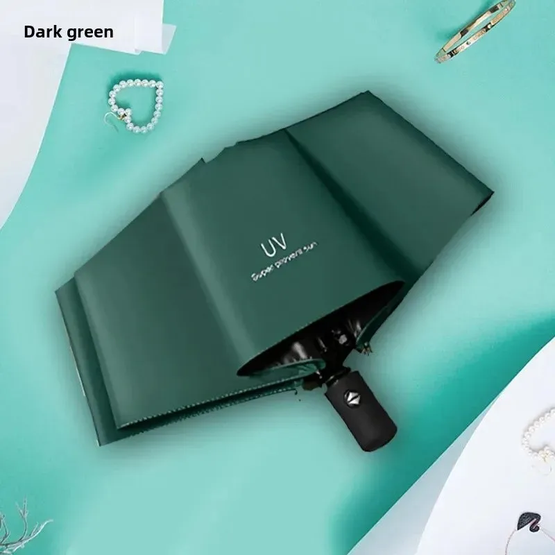 ☀️☔ Automatic UV Umbrella – Three-Fold, Windproof & Sun/Rain Protection with Custom Logo Printing! 🌦️✨