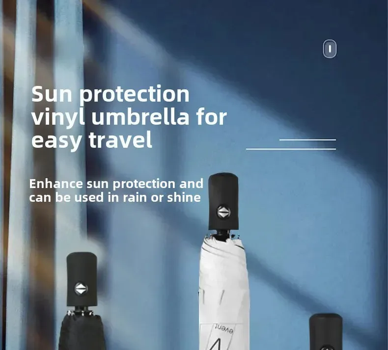 ☀️☔ Automatic UV Umbrella – Three-Fold, Windproof & Sun/Rain Protection with Custom Logo Printing! 🌦️✨