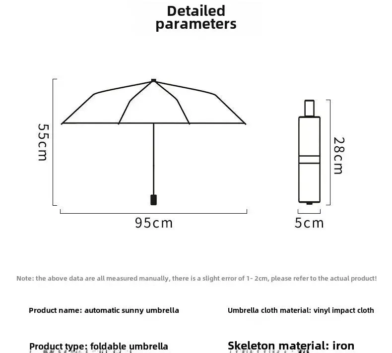 ☀️☔ Automatic UV Umbrella – Three-Fold, Windproof & Sun/Rain Protection with Custom Logo Printing! 🌦️✨