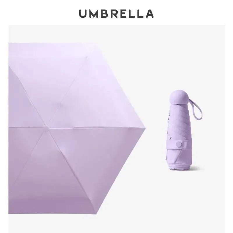 ☔ Lightweight & Compact Folding Travel Umbrella – Windproof, Rainproof & UV Protective with Capsule Storage! 🌦️✨