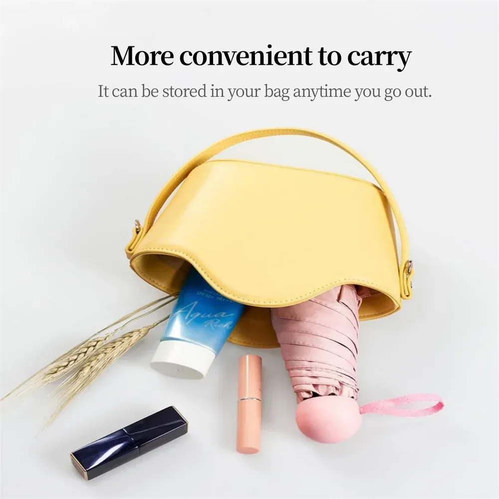 ☔ Lightweight & Compact Folding Travel Umbrella – Windproof, Rainproof & UV Protective with Capsule Storage! 🌦️✨