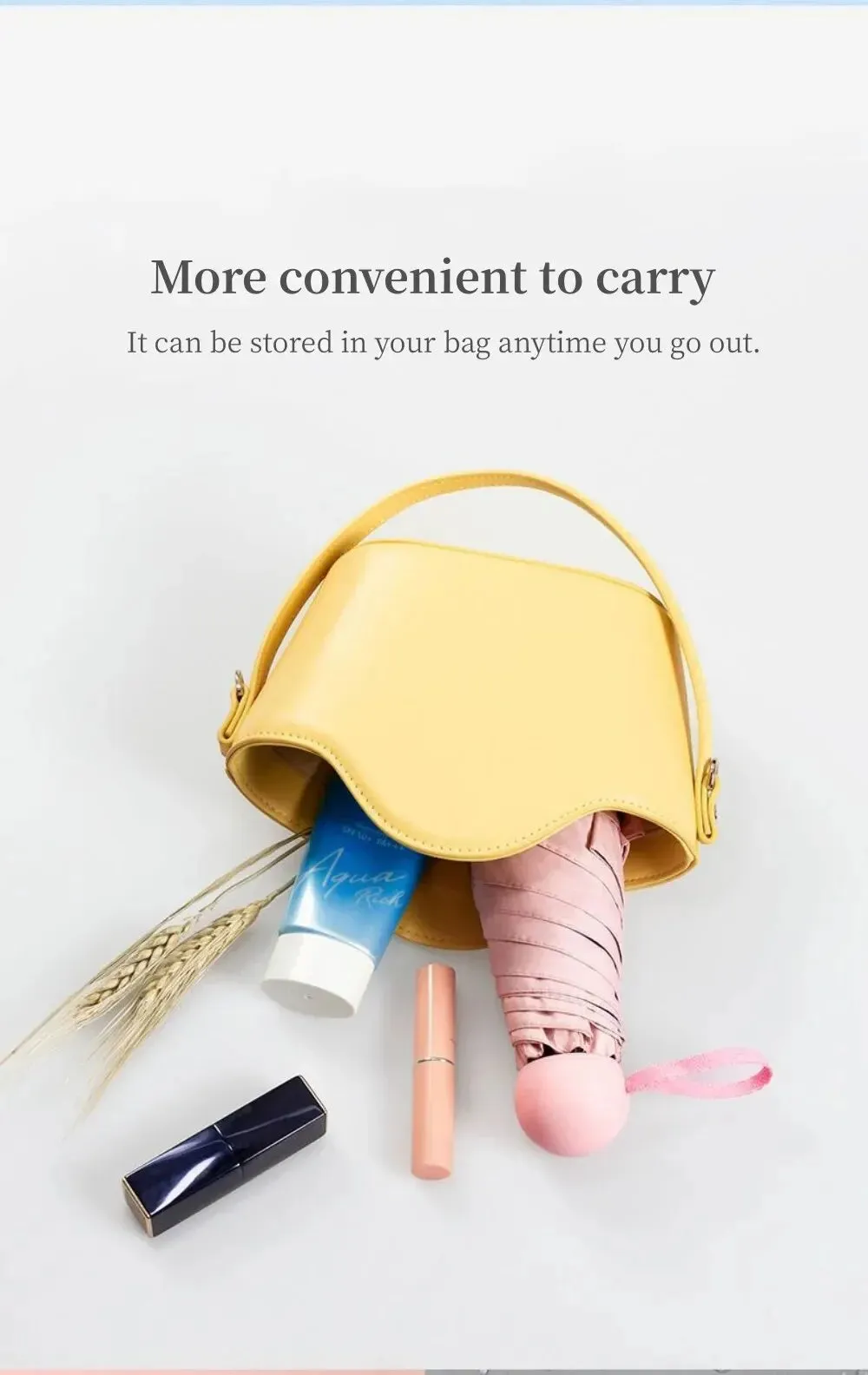 ☔ Lightweight & Compact Folding Travel Umbrella – Windproof, Rainproof & UV Protective with Capsule Storage! 🌦️✨