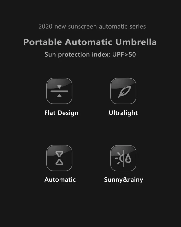 ☀️ OLYCAT Flat Automatic Umbrella – Ultra-Light, Luxury Sun & Rain Protection for Stylish Travel! ☔✨