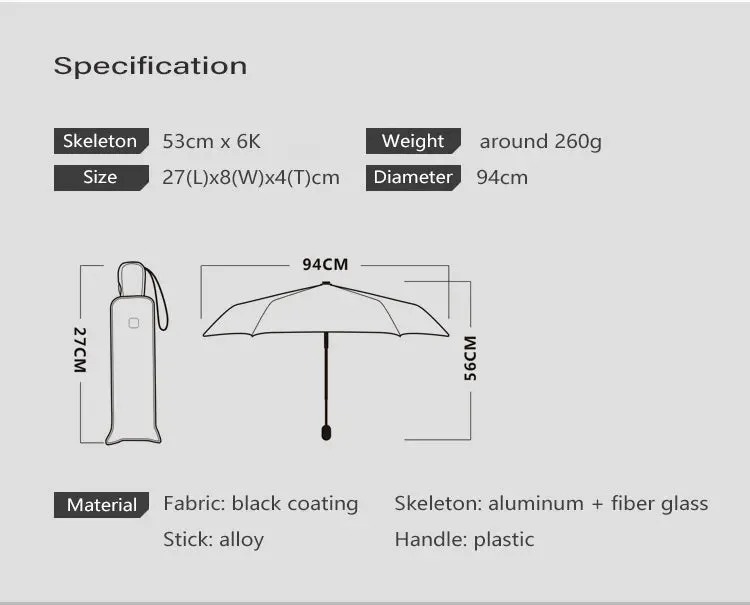 ☀️ OLYCAT Flat Automatic Umbrella – Ultra-Light, Luxury Sun & Rain Protection for Stylish Travel! ☔✨