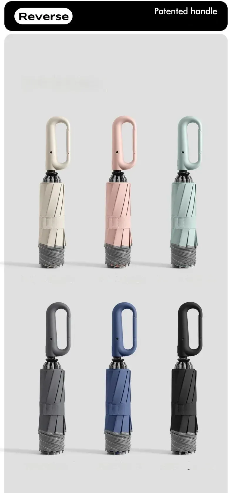 ☔ Travel-Ready Automatic Folding Umbrella – Windproof, Reverse Design & Safety Reflective Strip for All-Weather Protection! 🌦️✨