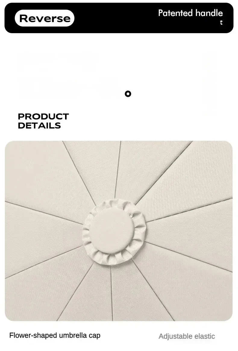☔ Travel-Ready Automatic Folding Umbrella – Windproof, Reverse Design & Safety Reflective Strip for All-Weather Protection! 🌦️✨