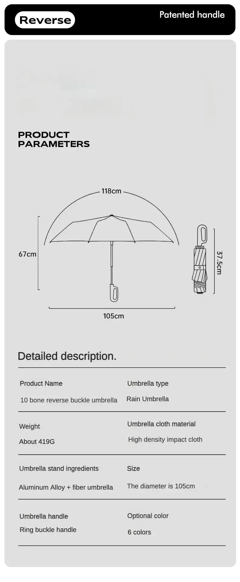 ☔ Travel-Ready Automatic Folding Umbrella – Windproof, Reverse Design & Safety Reflective Strip for All-Weather Protection! 🌦️✨