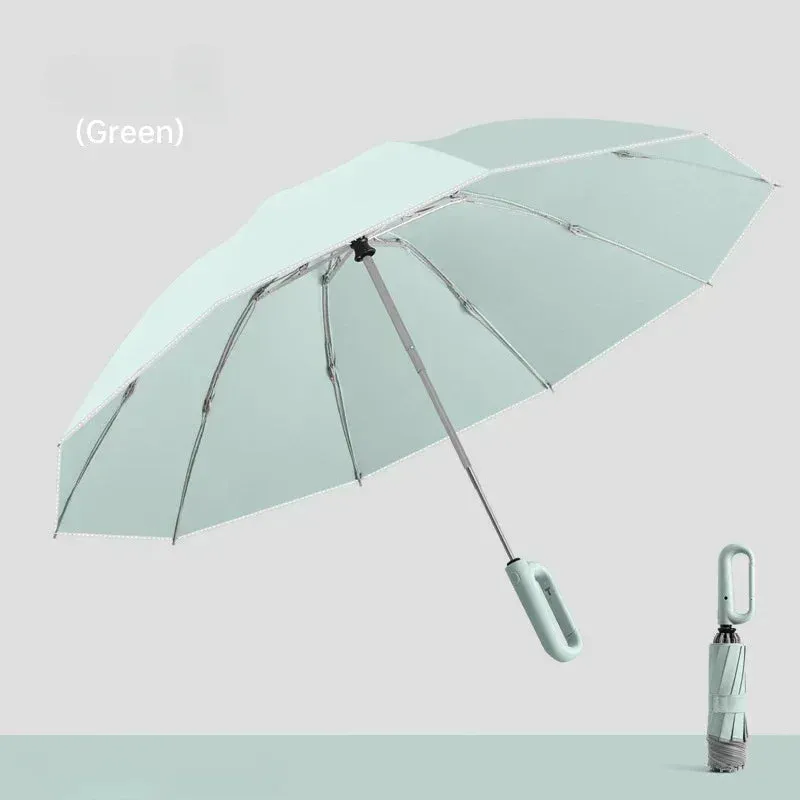☔ Travel-Ready Automatic Folding Umbrella – Windproof, Reverse Design & Safety Reflective Strip for All-Weather Protection! 🌦️✨