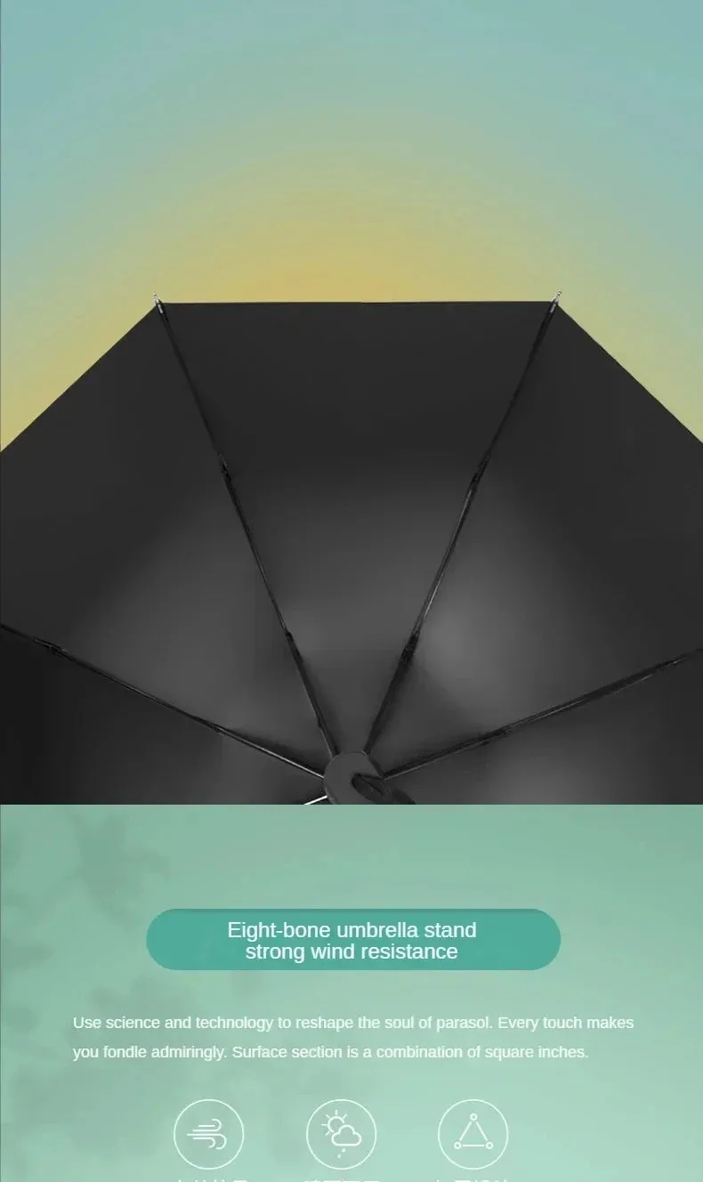 ☀️☔ Travel-Ready Mini Folding Umbrella – Compact, UV Protective & Windproof for Sun & Rain! 🌦️✨