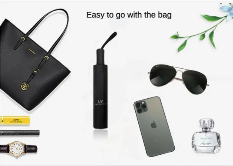☀️☔ Travel-Ready Mini Folding Umbrella – Compact, UV Protective & Windproof for Sun & Rain! 🌦️✨