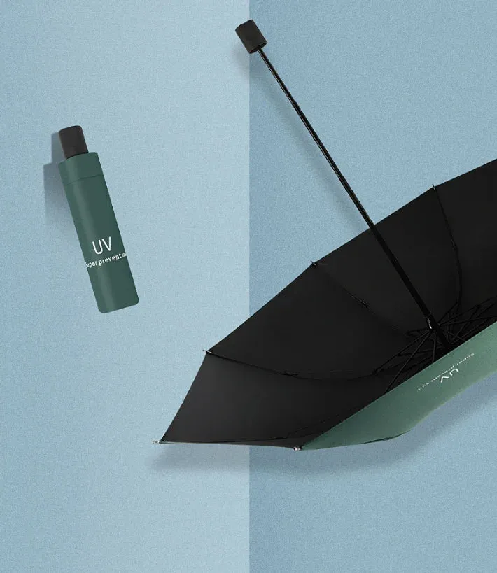 ☀️☔ Travel-Ready Mini Folding Umbrella – Compact, UV Protective & Windproof for Sun & Rain! 🌦️✨