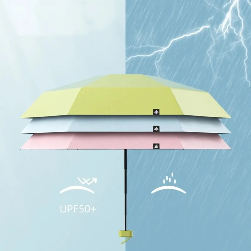 ☀️ UPF50  Mini Folding Umbrella – Ultra-Compact, UV-Protective & Waterproof for Travel & Everyday Use! ☔✨