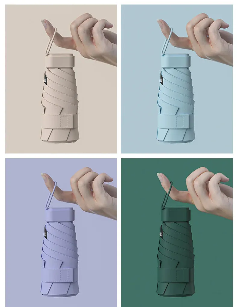 ☀️ UPF50  Mini Folding Umbrella – Ultra-Compact, UV-Protective & Waterproof for Travel & Everyday Use! ☔✨