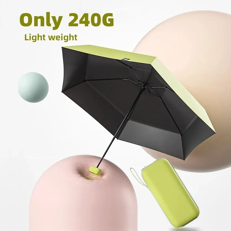 ☀️ UPF50  Mini Folding Umbrella – Ultra-Compact, UV-Protective & Waterproof for Travel & Everyday Use! ☔✨