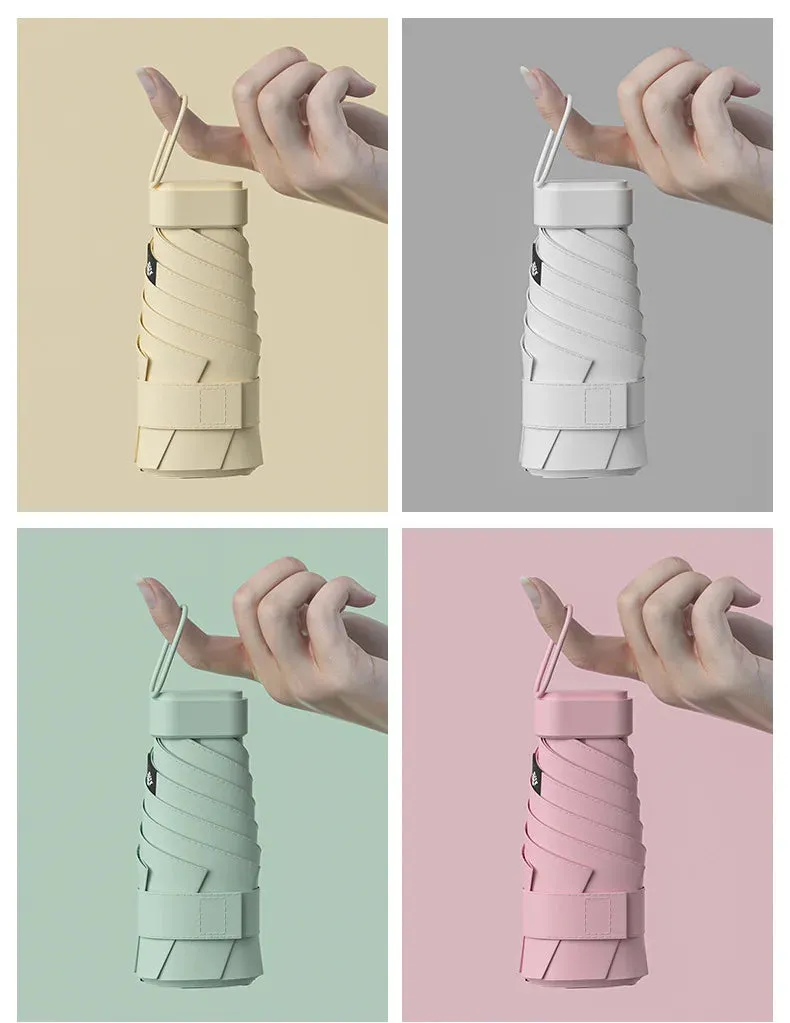 ☀️ UPF50  Mini Folding Umbrella – Ultra-Compact, UV-Protective & Waterproof for Travel & Everyday Use! ☔✨