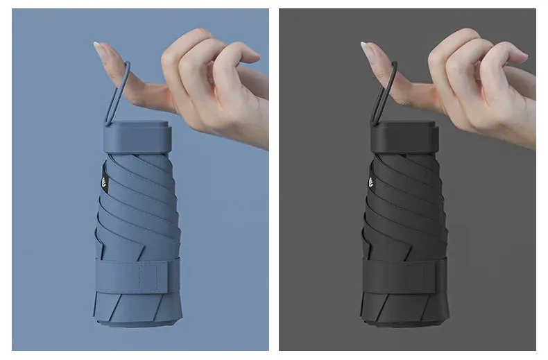 ☀️ UPF50  Mini Folding Umbrella – Ultra-Compact, UV-Protective & Waterproof for Travel & Everyday Use! ☔✨