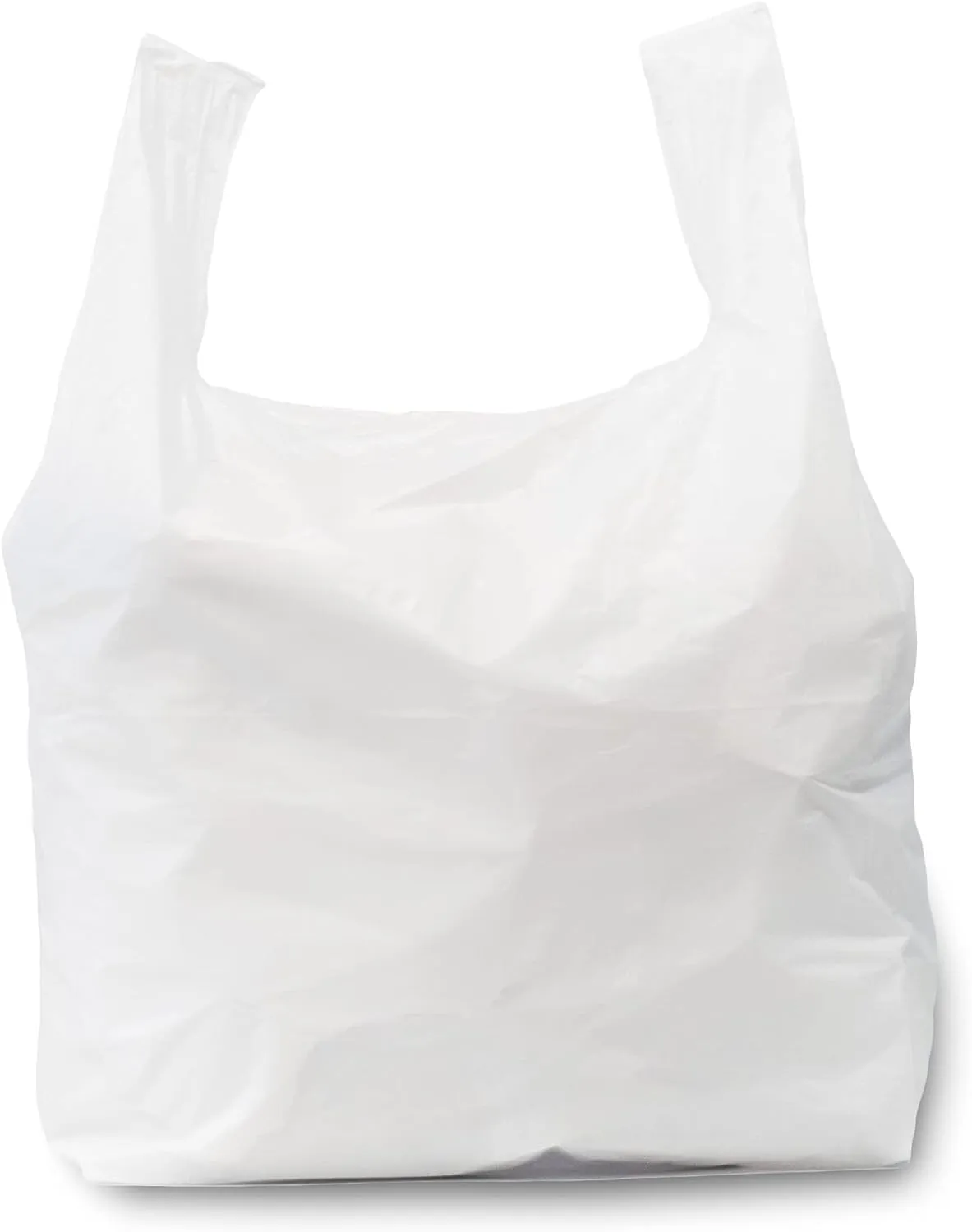 100 Pack - Jumbo (LARGE) T-Shirt Shopping/Trash Bags - 17" x 8" x 29" - 18 Microns Thick