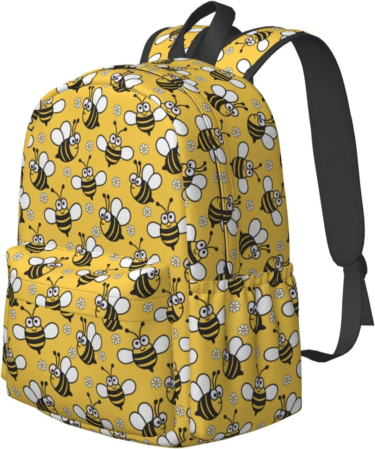 17 inch Backpack Kawaii Cute Baby Bee Laptop Backpack School Bookbag Shoulder Bag Casual Daypack
