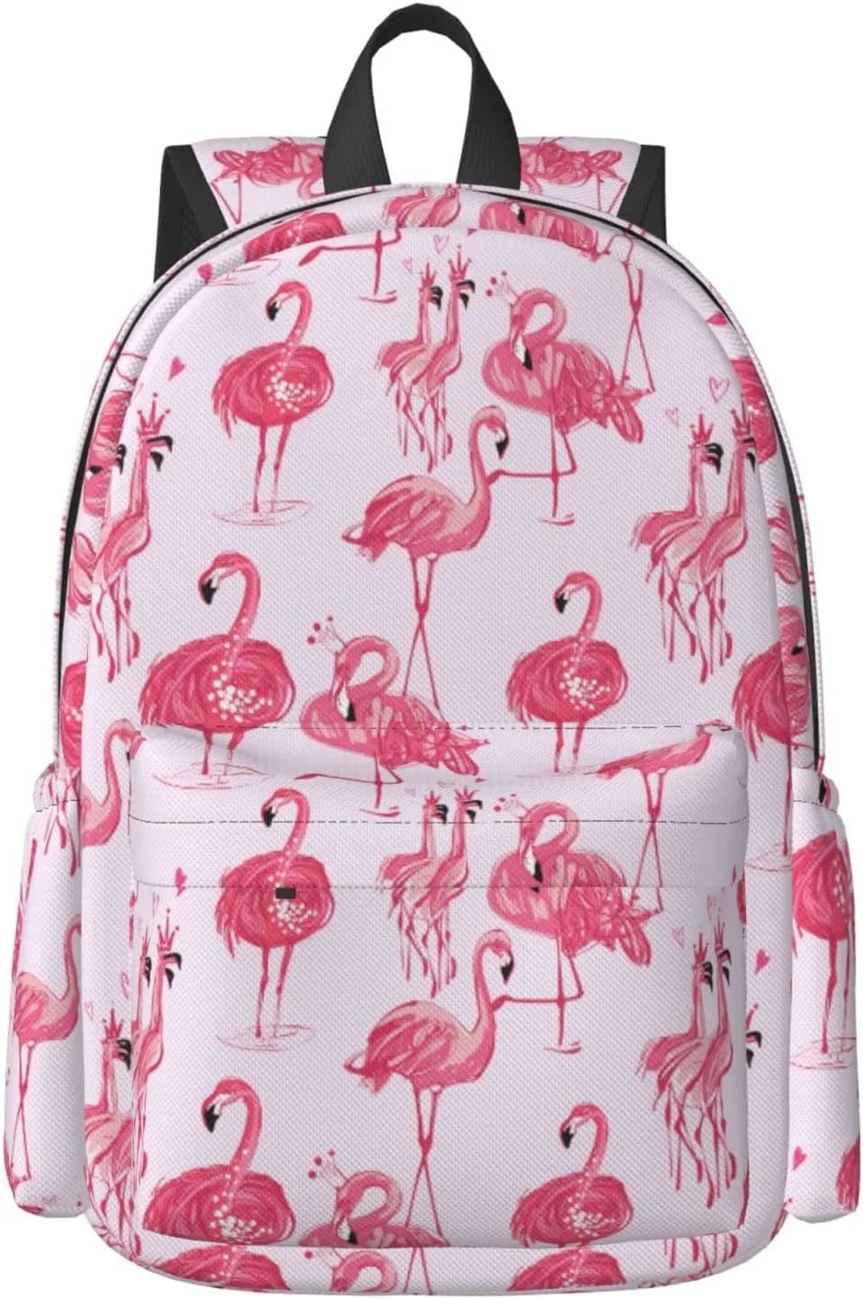 17 inch Backpack Pink Tropic Flamingos Laptop Backpack School Bookbag Shoulder Bag Casual Daypack
