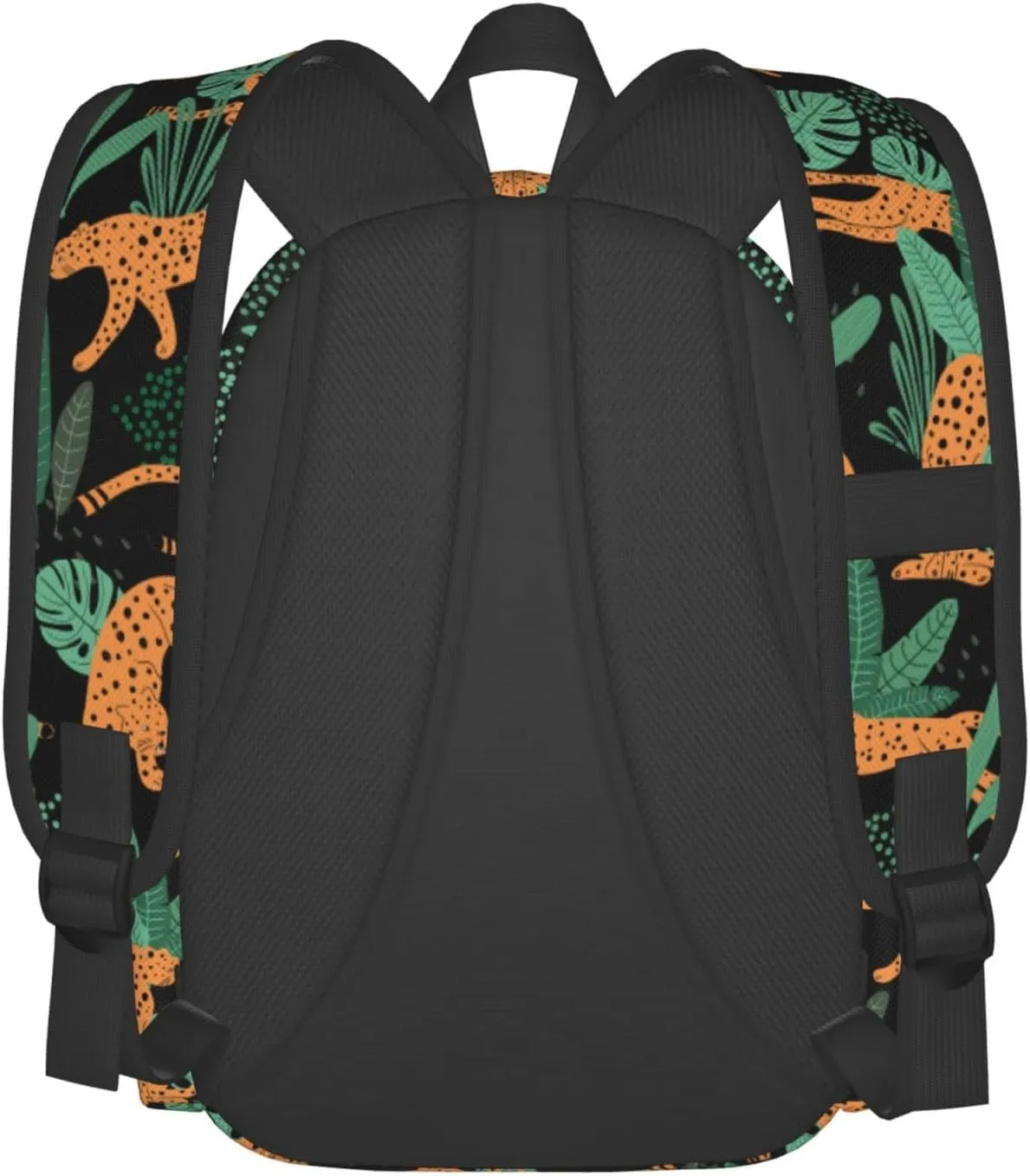 17 inch Backpack Tropical Jungle Cheetah Leopard Laptop Backpack School Bookbag Shoulder Bag Casual Daypack