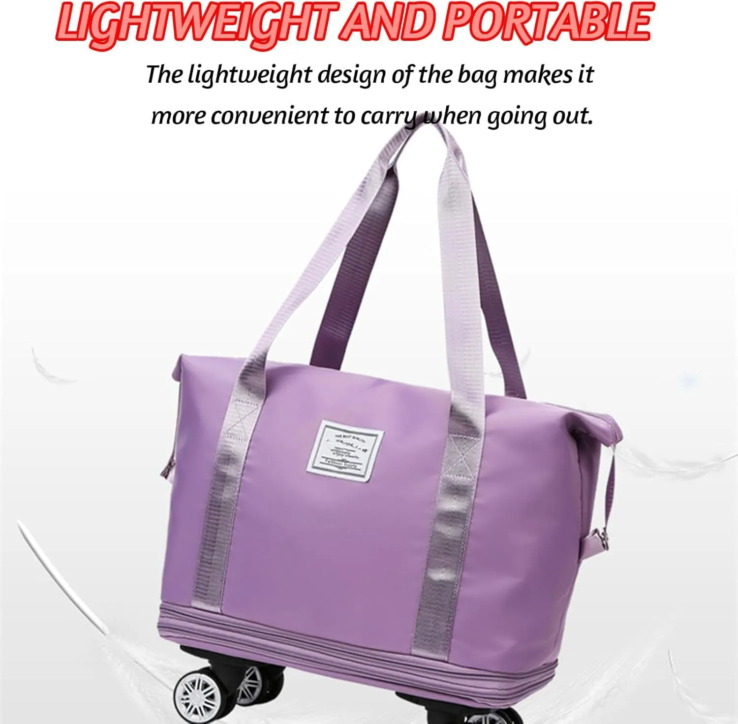1pc Klarson Expandable Bag with Wheels,Klarson Travel Bag,Foldable Suitcase Collapsible Luggage (#01)