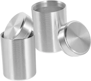 2-piece Titanium Alloy Tea Tin Airtight Tea Bag Organizer Metal Lid Loose Tea Storage Containers for Home Travel