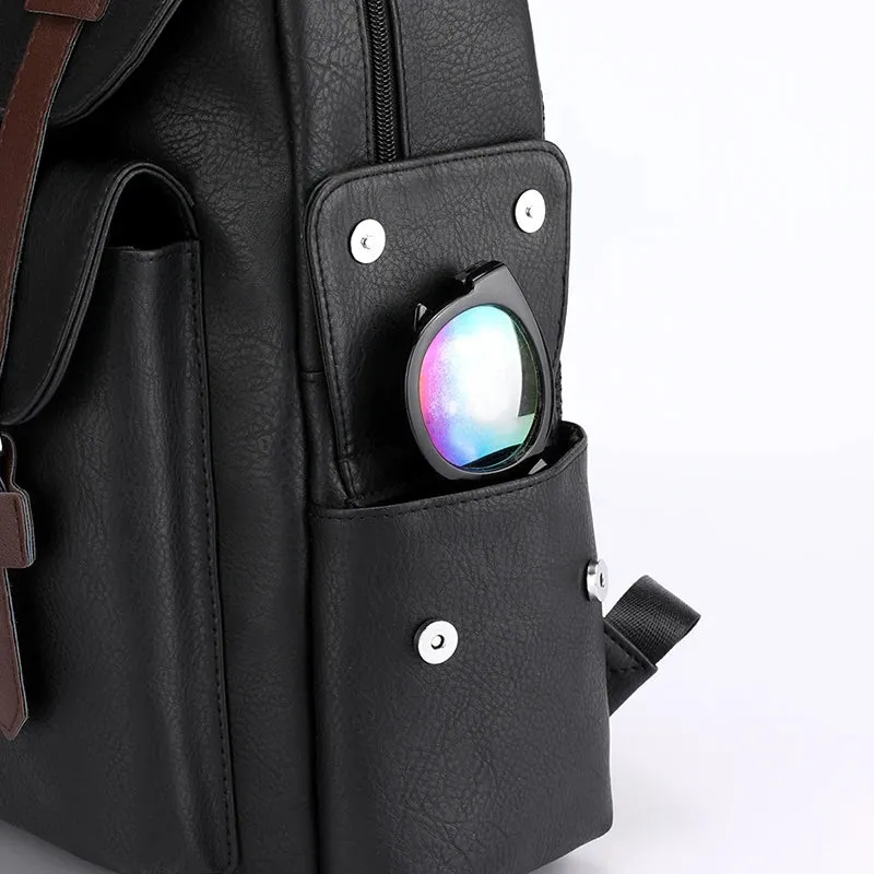 2025 Men Backpack PU Leather Bagpack Large Laptop Backpacks Male Mochilas Black Schoolbag For Teenagers Boys Brown Sac A Dos