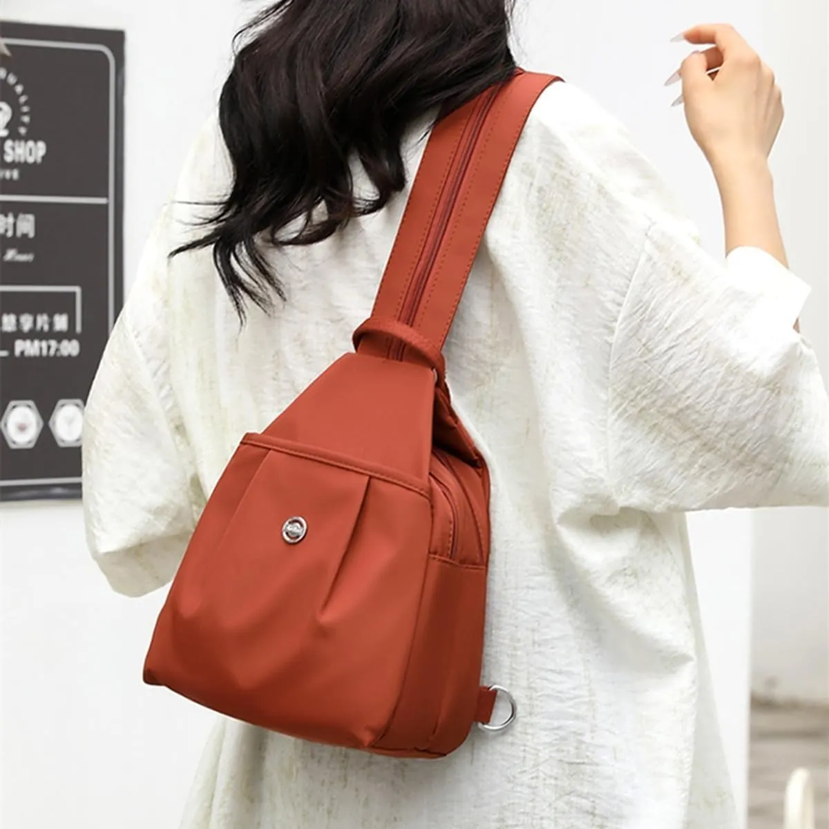 2025 Vovtva Double Zipper Large Capacity Chest Bag, Sling Crossbody Women, Fashion Bag Adjustable Strap Travel Bag