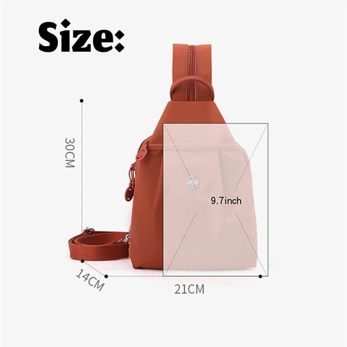2025 Vovtva Double Zipper Large Capacity Chest Bag, Sling Crossbody Women, Fashion Bag Adjustable Strap Travel Bag