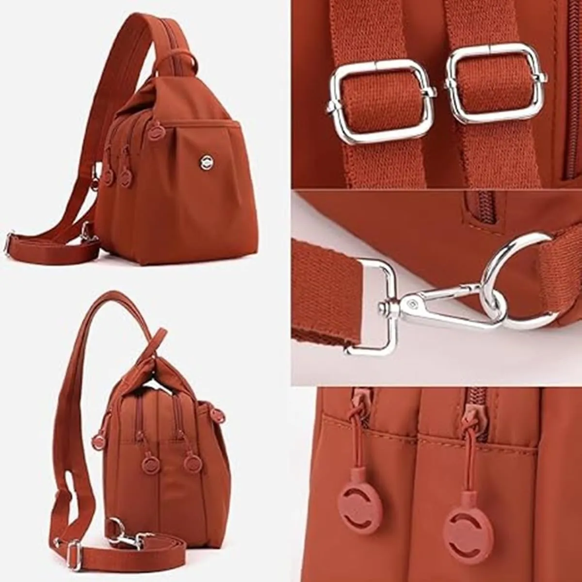 2025 Vovtva Double Zipper Large Capacity Chest Bag, Sling Crossbody Women, Fashion Bag Adjustable Strap Travel Bag