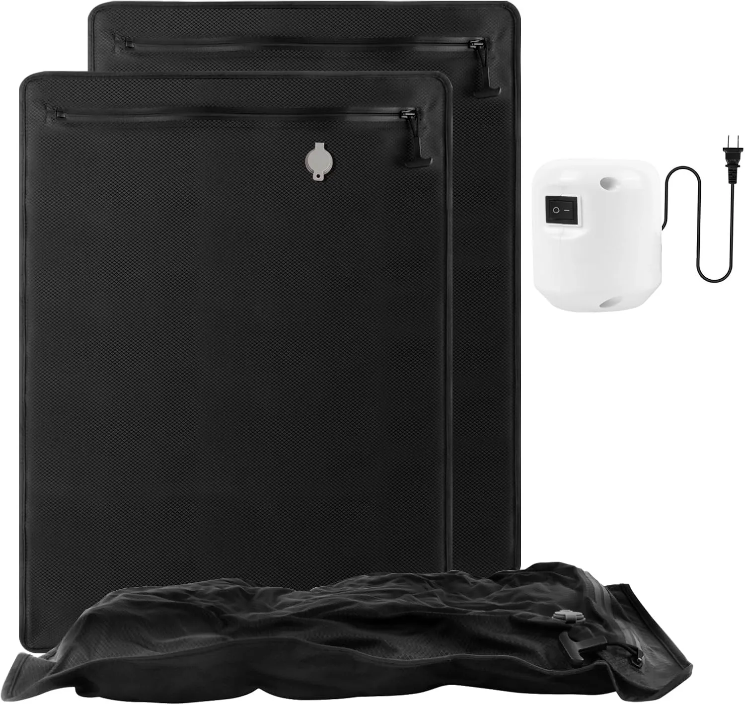 2PC Professional Vacuum Bags for Travel with 55W Super Power Electric Pump, Dobaly IP67 Reusable Vacuum Compression Bags for Suitcases and Backpack Space Saver Vacuum Bags Durable(2 Medium Pump)