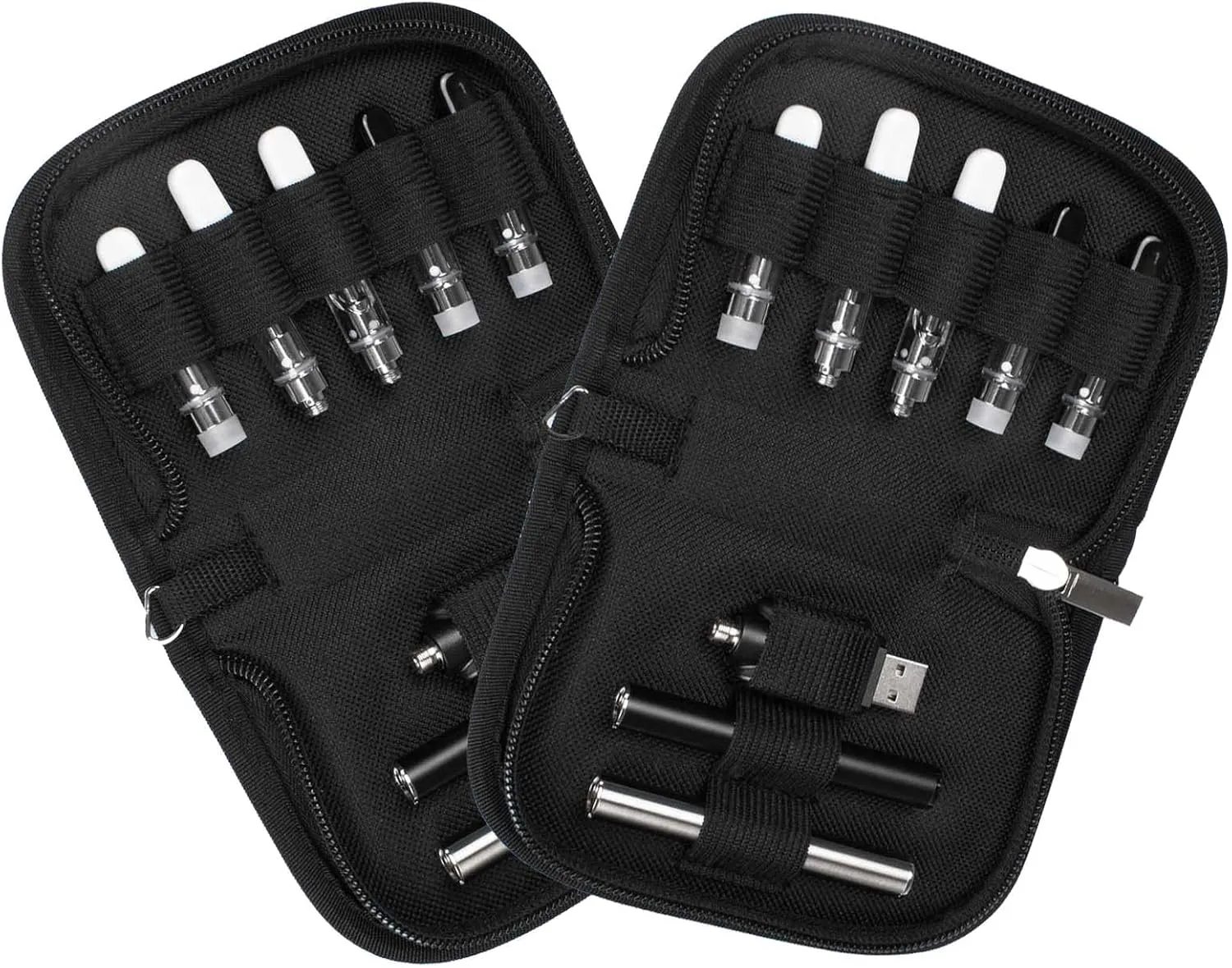 2PCS Pocket Size Travel Pouch Stash Case,Pod case Travel Carrying Case for Battery Pen Charger