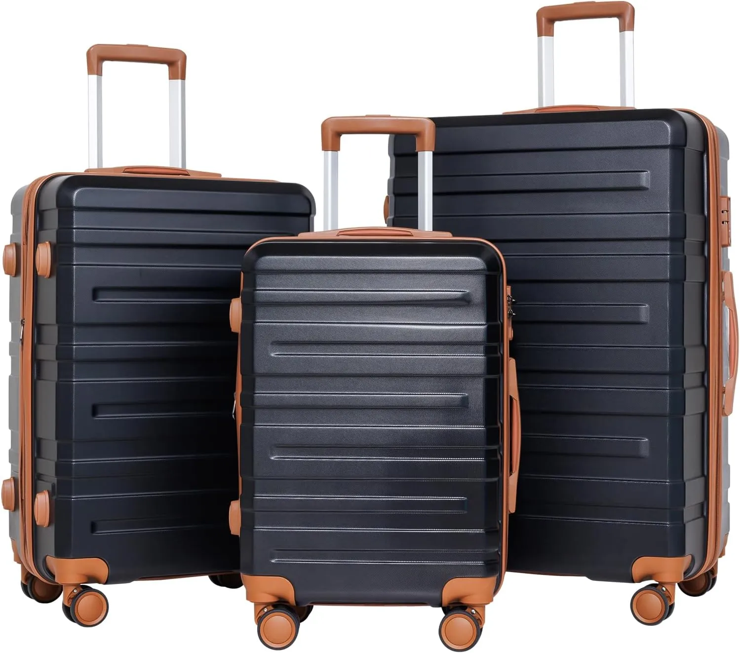 3-Piece Luggage Set for Stress-Free Travel, Lightweight and Durable, TSA-Lock, 20/24/28 Inch Options, Blue and Black