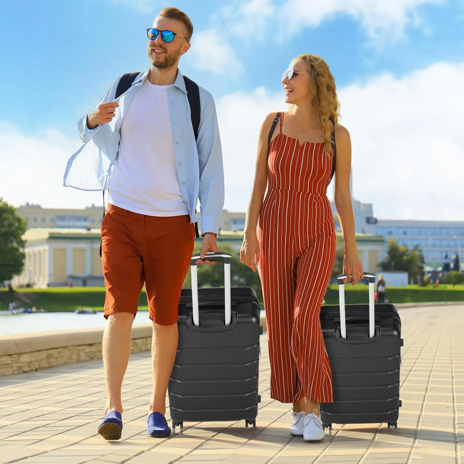 3 Pieces Luggage Set 20/24/28-inch, Hard Shell Rolling Suitcases for Travel Expandable Lightweight with Spinner Wheels TSA Lock