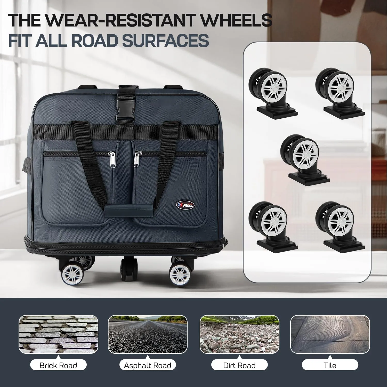 30''36''40''Rolling Duffle Bag with Wheels,Expandable Duffle Bag for Travel for Men Women,Foldable#36''Navy
