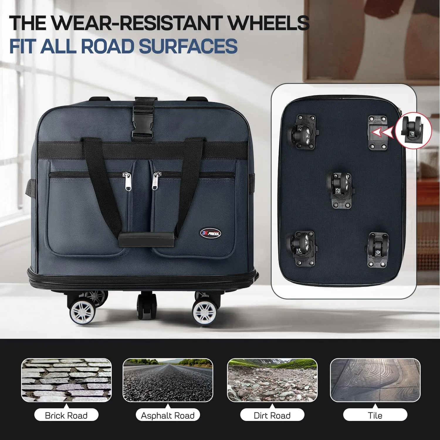 30''36''40''Rolling Duffle Bag with Wheels,Expandable Duffle Bag for Travel for Men Women,Foldable#36''Navy