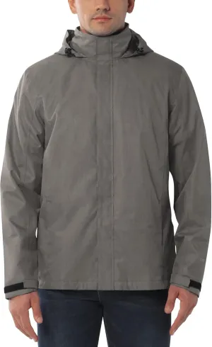 33,000ft Mens Rain Jacket Lightweight Rain Jackets Waterproof with Hood, Breathable Rain Coat for Golf Hiking Fishing Travel