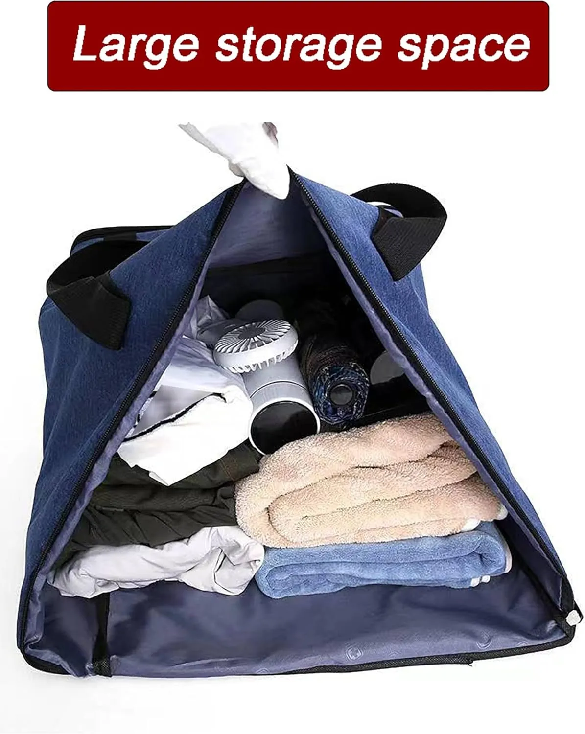 360° Spinner Wheeled Duffle Bag - Large Capacity Convertible Trolley Luggage with Detachable Shoulder Straps & Handles, Heavy-Duty Waterproof Movers Bag for Travel, Storage Organizer(Red,Large)
