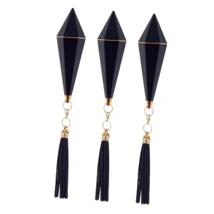 3pcs Refillable Lip Gloss Bottle with Diamond Tassel Containers for Travel Diy and Makeup Compact Use