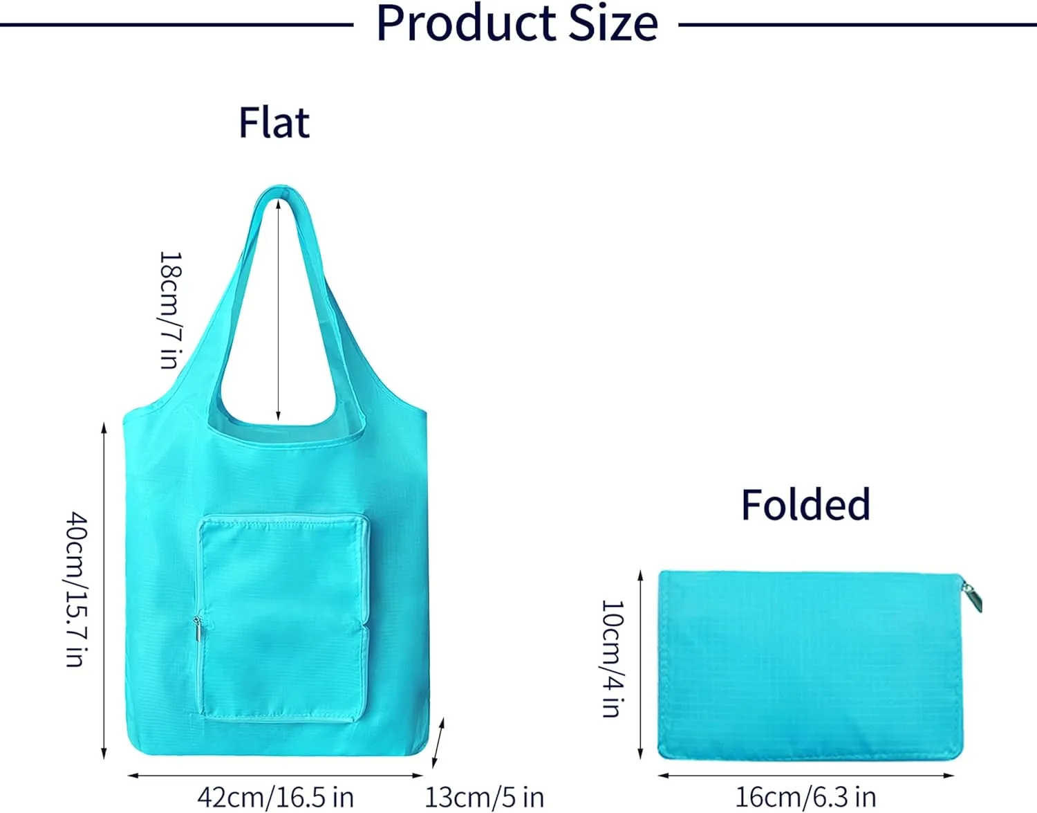 5 packs Foldable reusable grocery bags, eco waterproof shopping bags food tote bags G-B-1