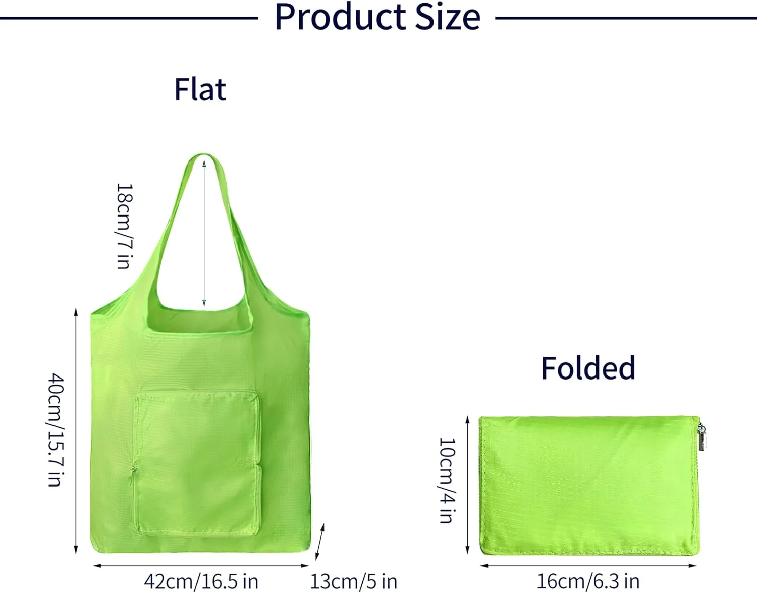 5 packs Foldable reusable grocery bags, eco waterproof shopping bags food tote bags G-B-1