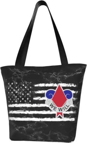 5th Infantry Division America Flag Fashion Shoulder Bag Large Capacity For Man Or Woman