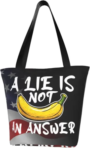 A Lie Is Not An Answer Fashion Shoulder Bag Large Capacity For Man Or Woman