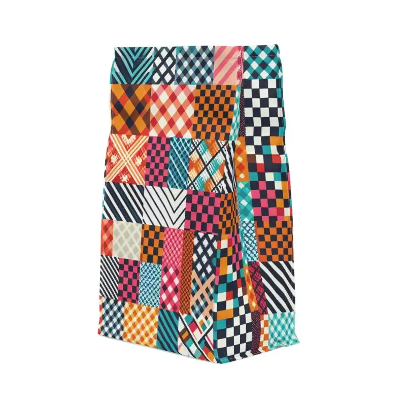 Abstract Pattern Magnetic Closure Polyester Lunch Bag